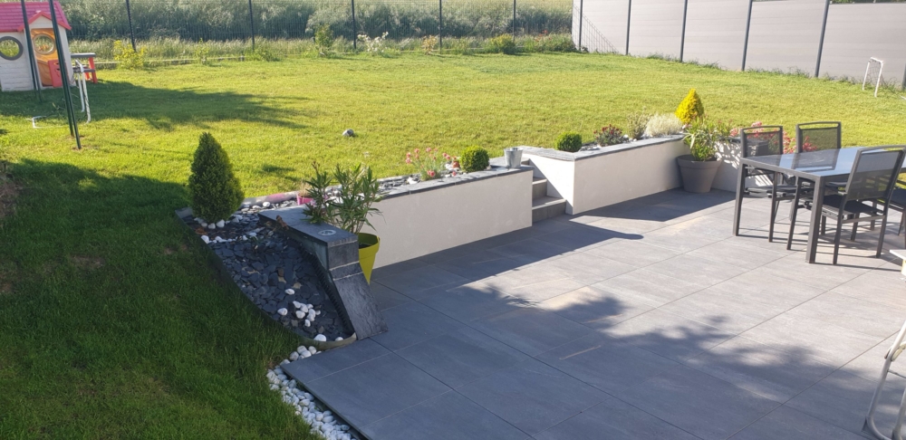 Terrasse extérieure - Dalles sur plots - 21120 SPOY