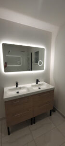 Double vasque blanche